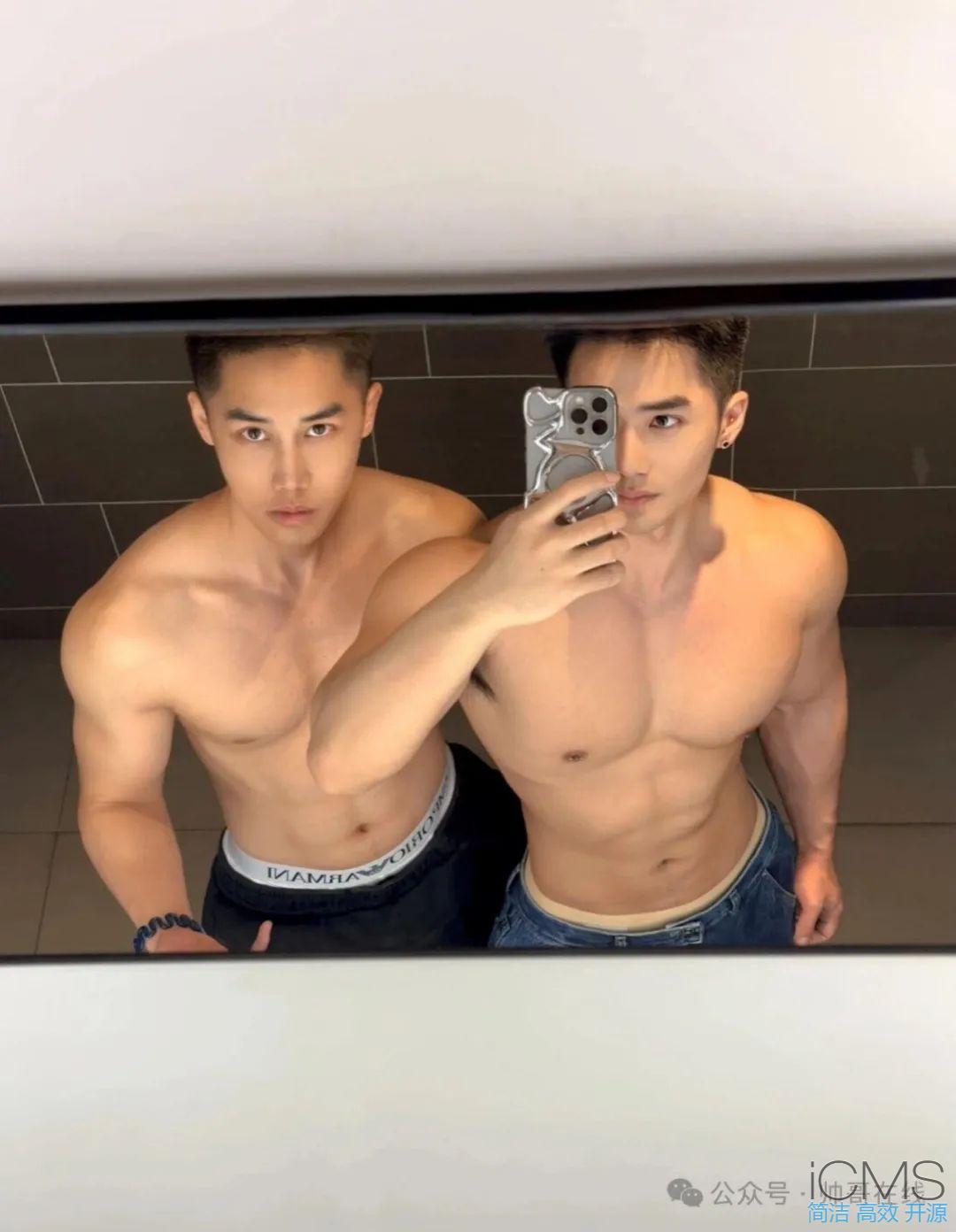 快乐加倍的190CM短发肌肉奶弟，太多人馋他的身子了！