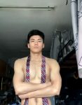 领带捆绑新玩法,腹肌人夫感男人味硬照