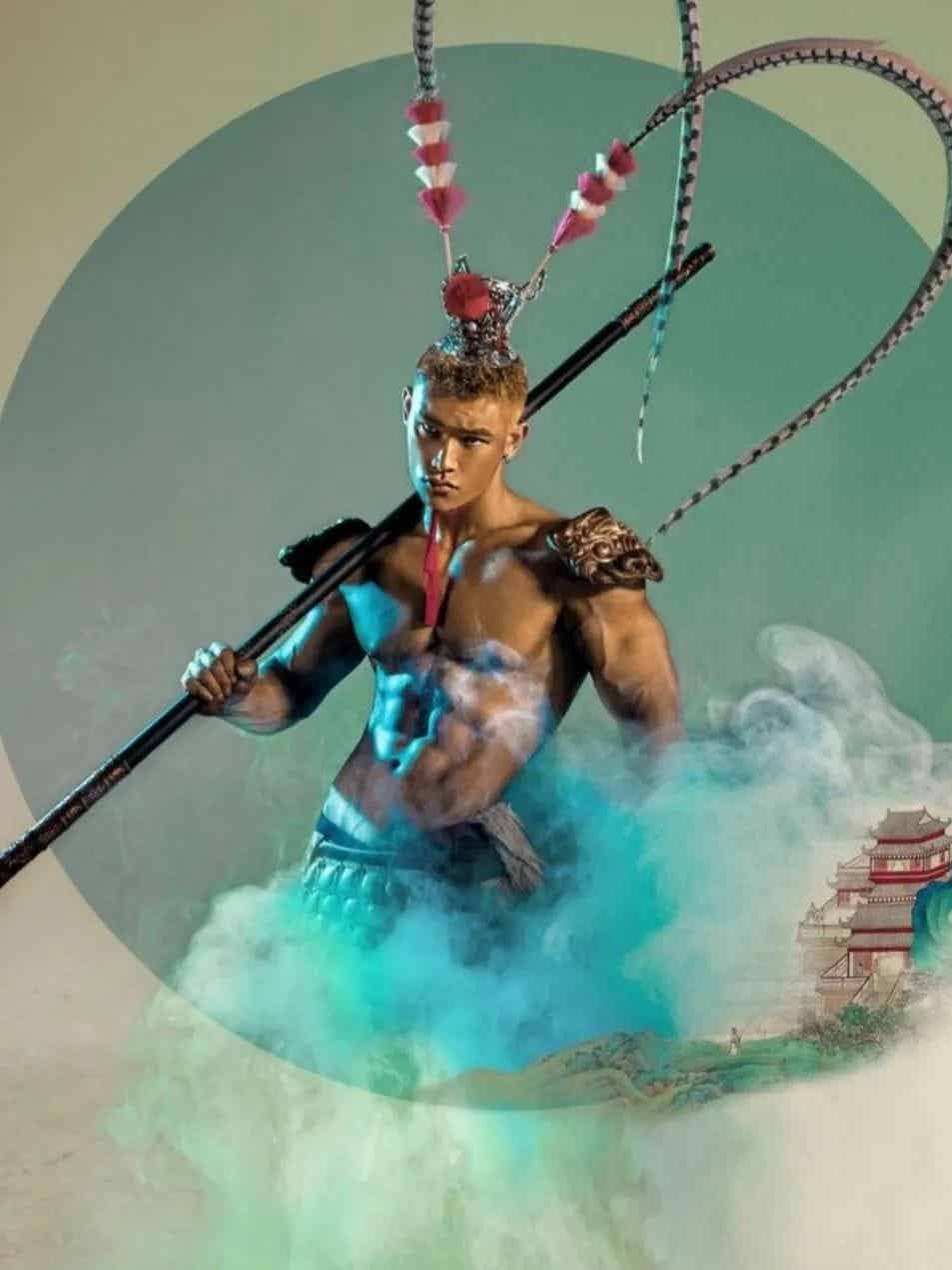 图片[1]-黑皮悟空，腹肌版齐天大圣！-小蓝短视频