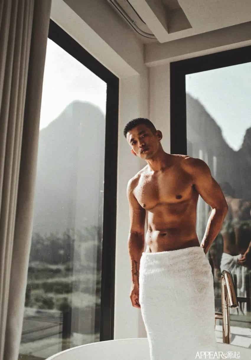 图片[1]-黑皮性张力天菜拍写真，我一个直男都醉了！-小蓝短视频