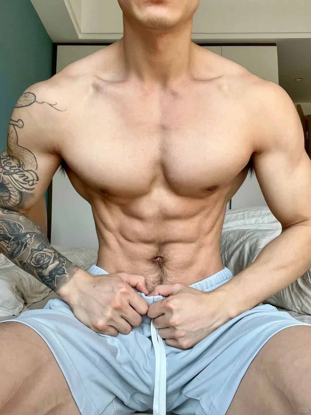 图片[15]-郑翔自拍腹毛旺盛私照流出真好看，大长腿太粗壮了！-小蓝短视频