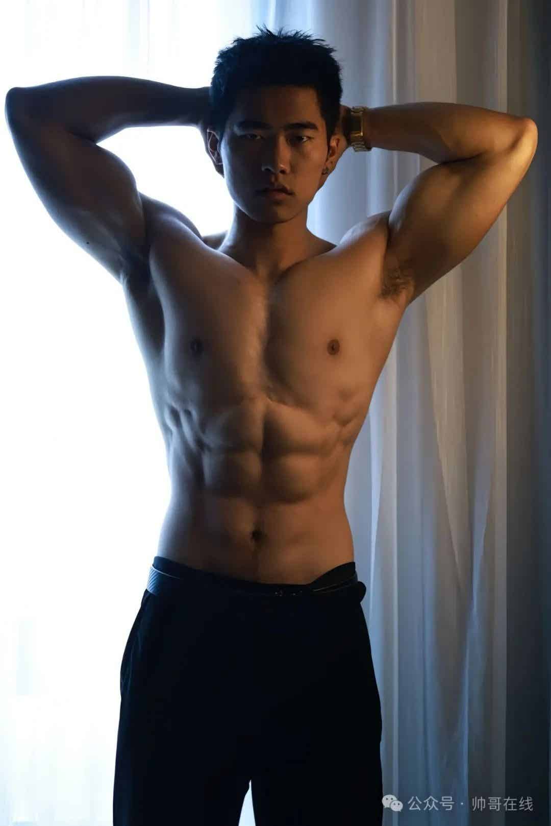 图片[6]-带穿正装的腹肌体育生回家过年！-小蓝短视频