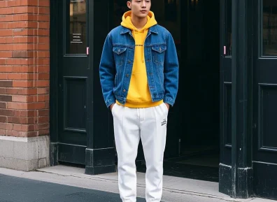 男生“牛仔外套+​卫衣”潮流帅气，这3套搭配，跟着穿就对了！