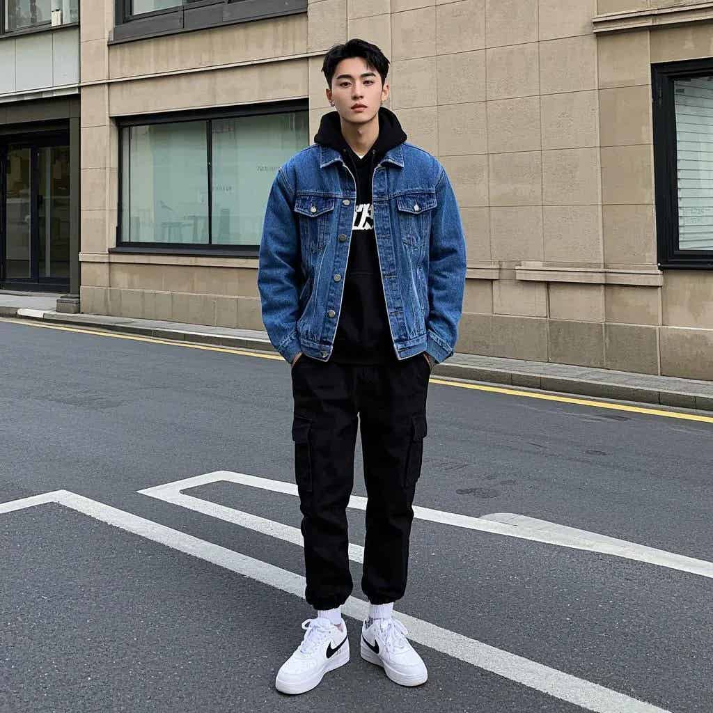 图片[1]-男生开春怎么穿更好看？这3套搭配潮流有范，让你帅气通勤！-小蓝短视频