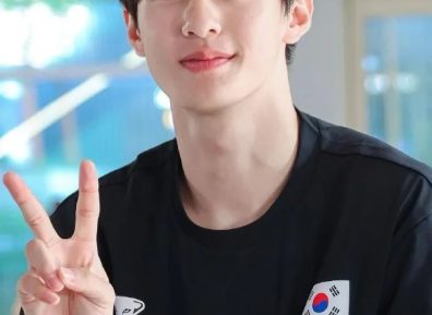 参加哈尔滨亚冬会短道速滑的韩国运动员张成宇