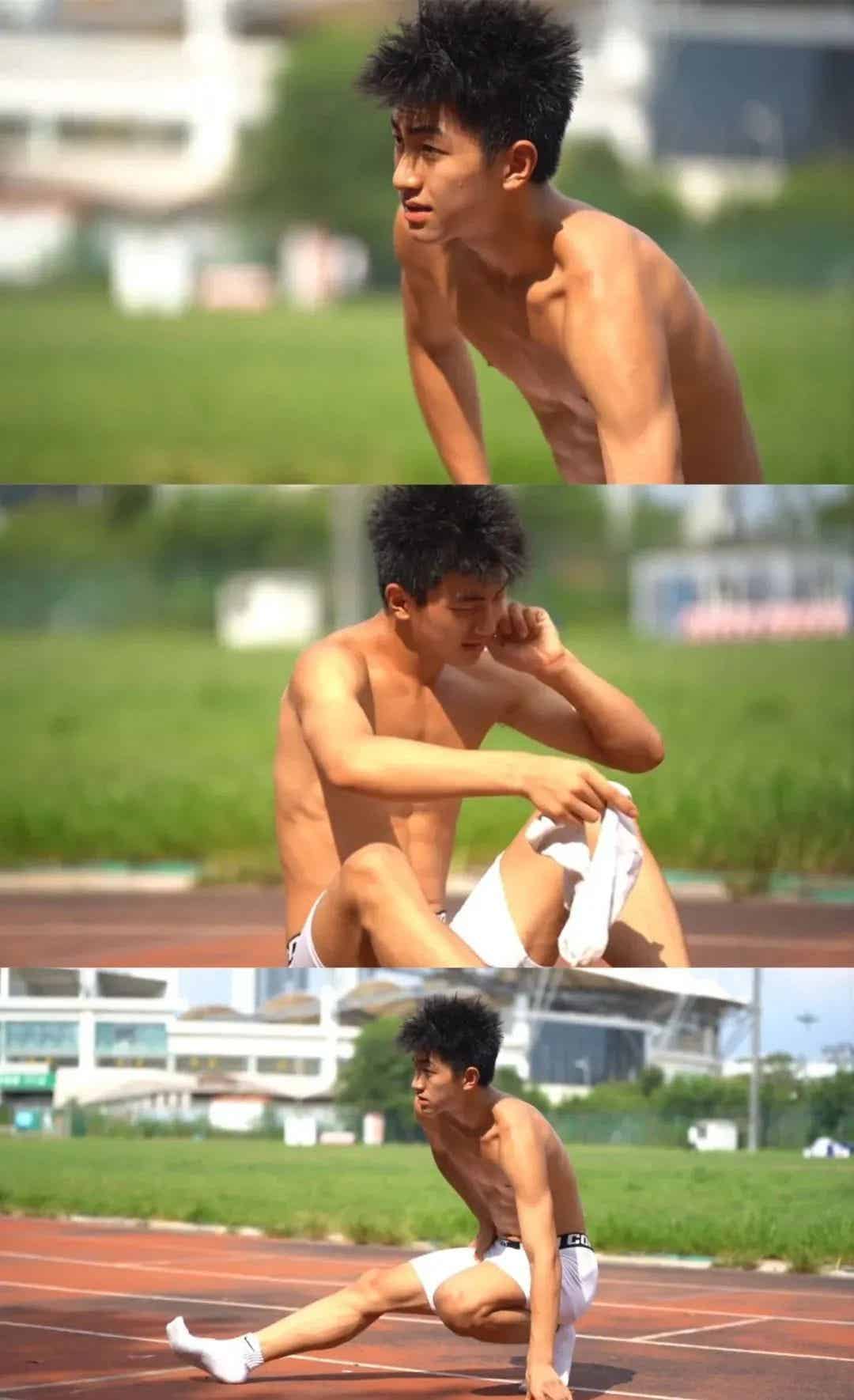 图片[8]-黑皮弟弟穿高弹裤训练实拍，网友：体育生天花板！-小蓝短视频