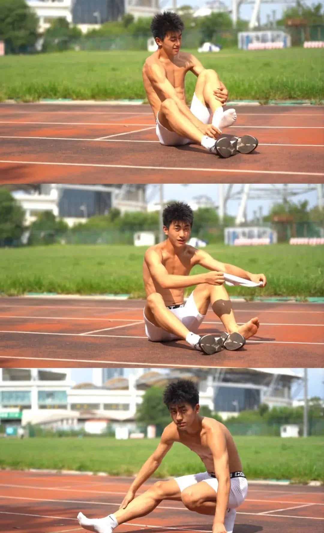 图片[9]-黑皮弟弟穿高弹裤训练实拍，网友：体育生天花板！-小蓝短视频