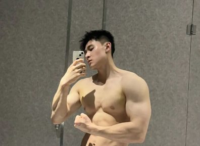 185游泳教练猛1打桩机S，八块腹肌健壮身材持久力爆棚.....