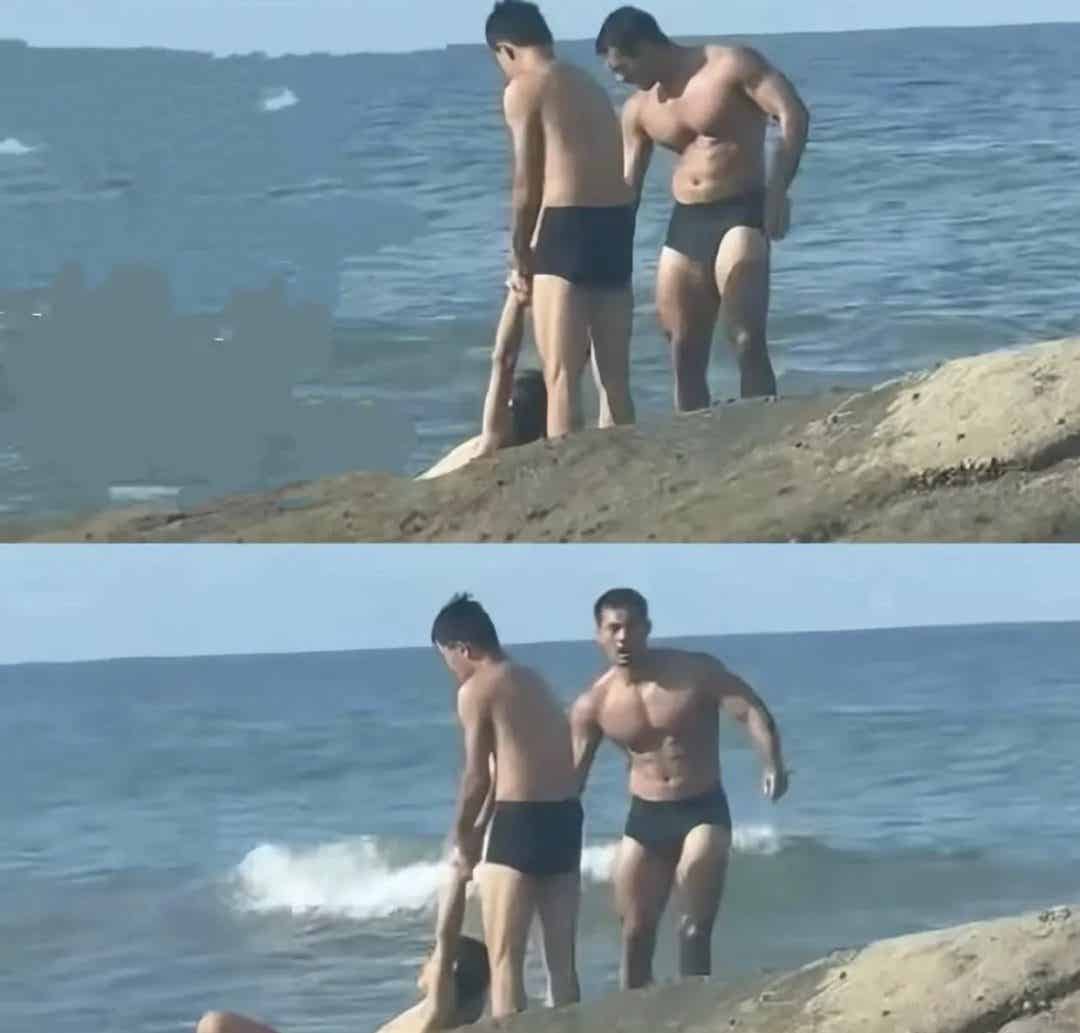 图片[1]-海南超帅救人帅警爆火啊！粗壮长腿实力强被他吸引！-小蓝短视频