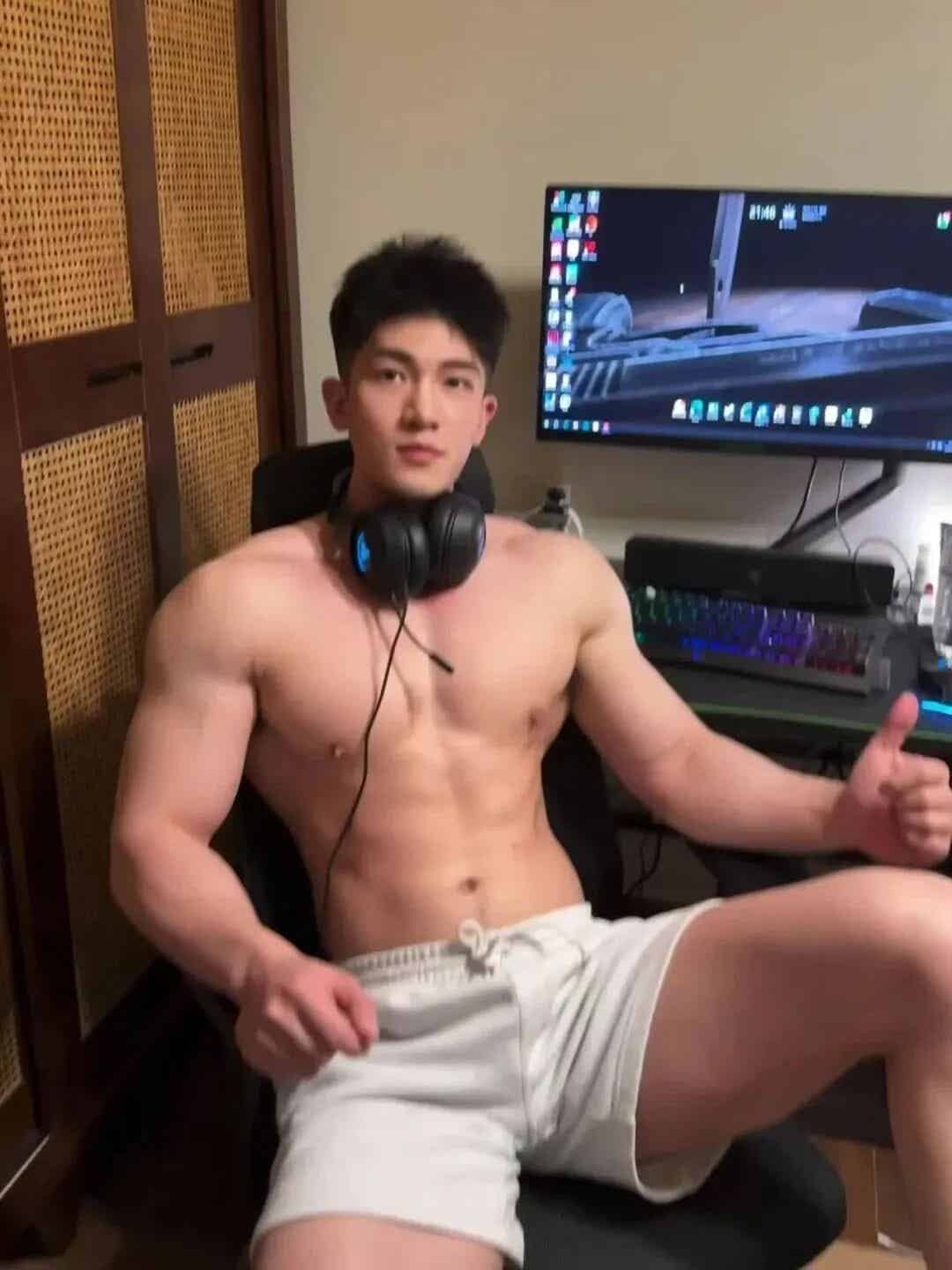 图片[12]-190cm体育生晒大胸肌，猛男撒娇谁顶得住？-小蓝短视频