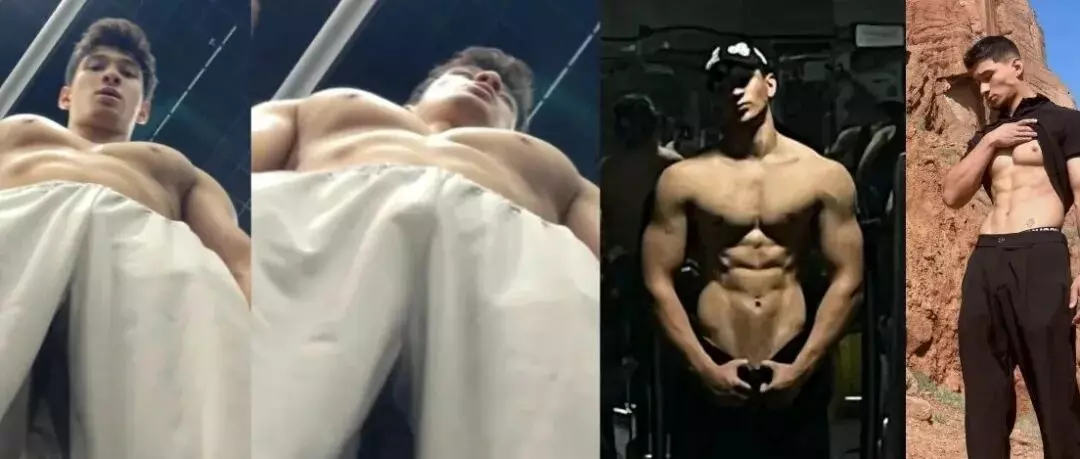 曾在地下室拍肌肉写真的直男小哥，变身寸头壮实消防员了！